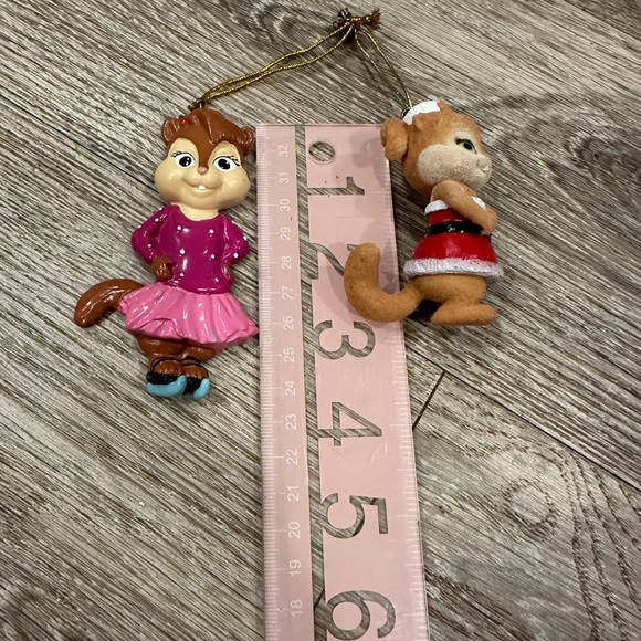 Chipmunk/Chipette Christmas Ornaments - Picture 1 of 2